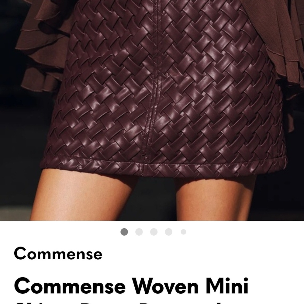 Commense Woven Mini Skirt - Brown